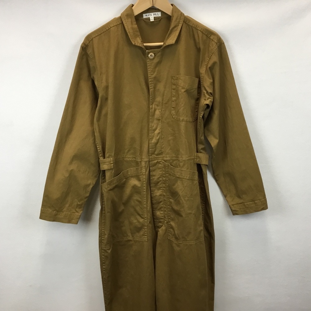 Alex Mill Women's Mustard Brown Utility Jumpsuit - Picture 6 of 14